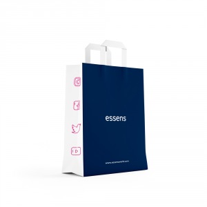 Paper bag 22 x 18 x 8 cm-blue