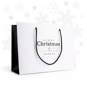 Christmas paper bag - white