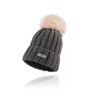 Women's knitted hat ESSENS - dark grey