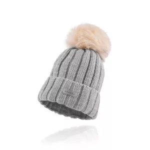 Women's knitted hat ESSENS - light grey