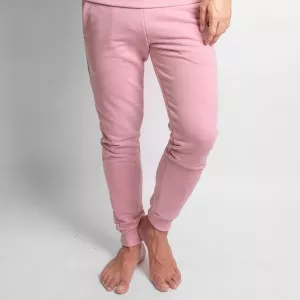 Unisex tracksuit bottoms with a tag - pink, size XL