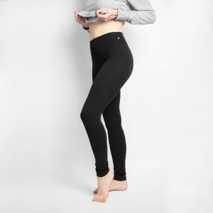 Women's leggings with a tag - black, size XXL