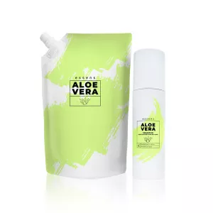 Set  - Aloe vera Champú para cabello seco y teñido + Recambio (200 ml + 500 ml)