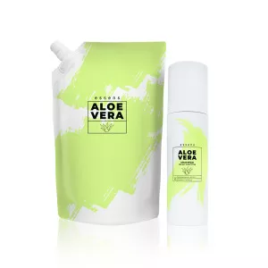 Set - Aloe vera Champú para todo tipo de cabello + Recambio (200 ml + 500 ml)