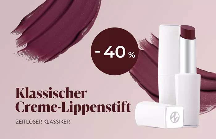 Klassischer Creme-Lippenstift – ein Klassiker, der nie aus der Mode kommt.