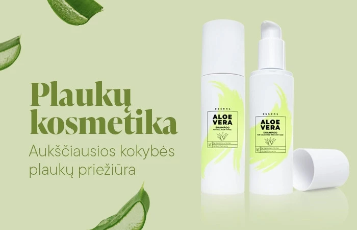 Plaukų priežiūros priemonės su Aloe vera