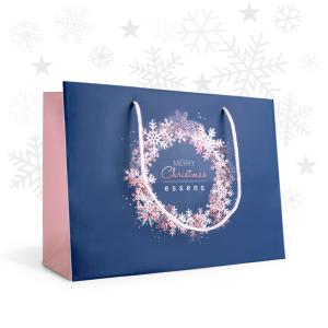 Χριστουγεννιάτικη τσάντα δώρου - μπλε