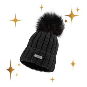 Women's knitted hat ESSENS - black