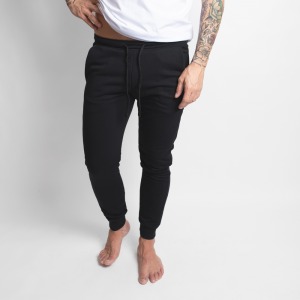 Чоловічі спортивні штани з етикеткою - чорні, розмір XL