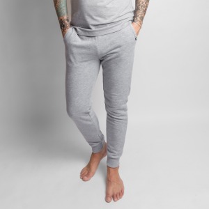 Men's tracksuit bottoms with a tag - grey, size M